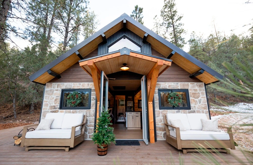 BoxHouse modular hospitality rental unit in a natural setting